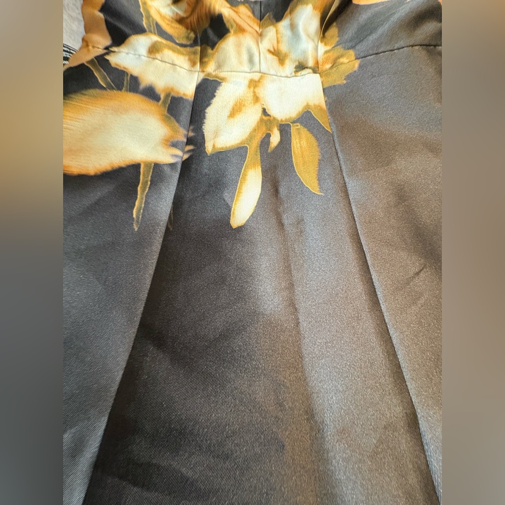 NWT Kay Unger Black Gold Reyna Sleeveless Cocktail Fit Flare Dress 4 6 Small - Picture 13 of 15